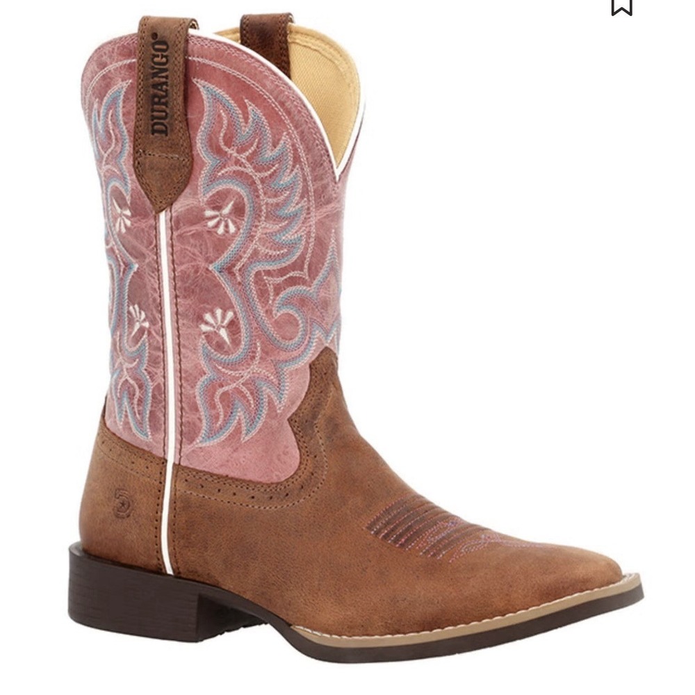 Durango Women's 10" Shyloh Western Boot Rusty Brown/Dusty Rose - DRD0484, Rusty‎